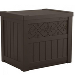 Suncast Outdoor Storage 22-Gallon Brown Plastic Deck Box