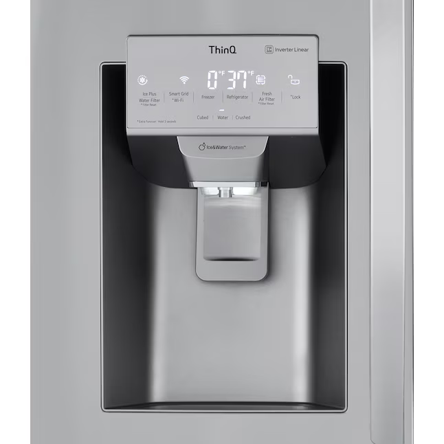LG Standard-Depth Craft Ice 27.8-cu ft 4-Door 36-in French Door Refrigerator with Dual Ice Maker with Water and Ice Dispenser (PrintProof Stainless Steel), LRMXS2806S *JR2511, Retail: $2,799.00, FINAL PRICE: $1,499.99 + TAX