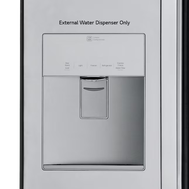 LG Standard-Depth 21.8-cu ft 3-Door French Door Refrigerator with Ice Maker with Water Dispenser (Stainless Steel), LFDS22520S/06 *JR2510, Retail: $2,399.00, FINAL PRICE: $1,199.99 + TAX