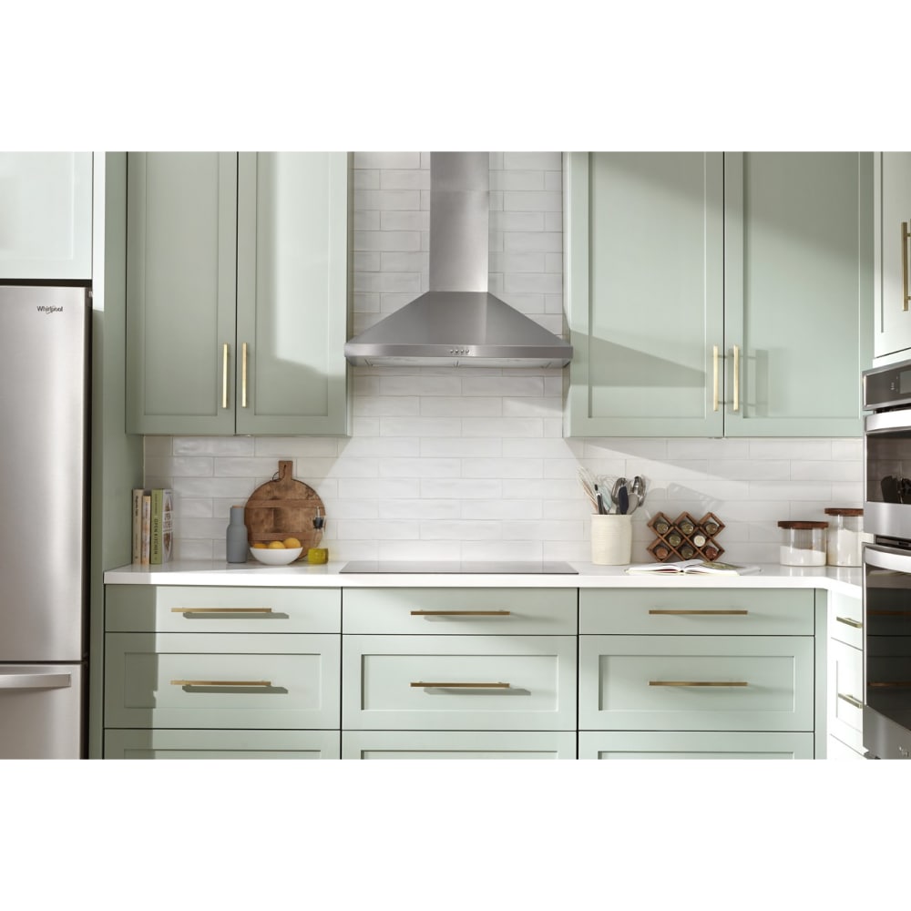 Whirlpool 36 inch Convertible 350-CFM Recirculating Stainless Steel Wall-Mounted Range Hood