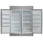 FORNO Rizzuto 27.6-cu ft Counter-Depth 60-in Wide Side-by-Side Refrigerator (Stainless Steel)