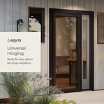 LARSON 40 Midview 36-in x 81-in Almond Wood core Reversible Hinge Storm Door with Retractable Screen
