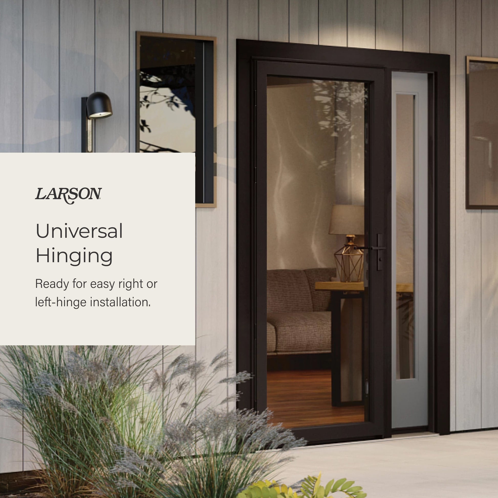 LARSON 80 Split Fullview (Tradewinds) Low-E 36-in x 81-in Brown Aluminum Reversible Hinge Storm
