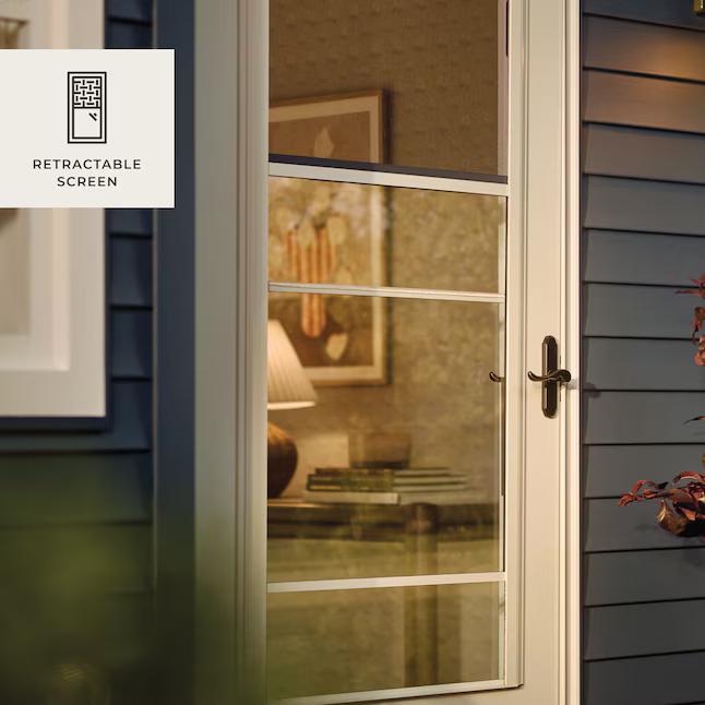 LARSON Platinum Split Fullview 36-in x 81-in Graphite Aluminum Left-hand Outswing/Right Hinge Storm Door Full-view with Retractable Screen (No handle), 45604392RE *HD2507, Retail: $665.36, FINAL PRICE: $359.99 + TAX
