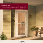 LARSON 80 Split Fullview (Tradewinds) Low-E 36-in x 81-in Brown Aluminum Reversible Hinge Storm