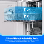 Midea 24-in Top Control Built-in Dishwasher ( Stainless Steel ) With Third Rack, 47-Decibel