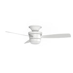 Harbor Breeze Mazon 44-in White LED Flush Mount Ceiling Fan With Light and Remote Control Included