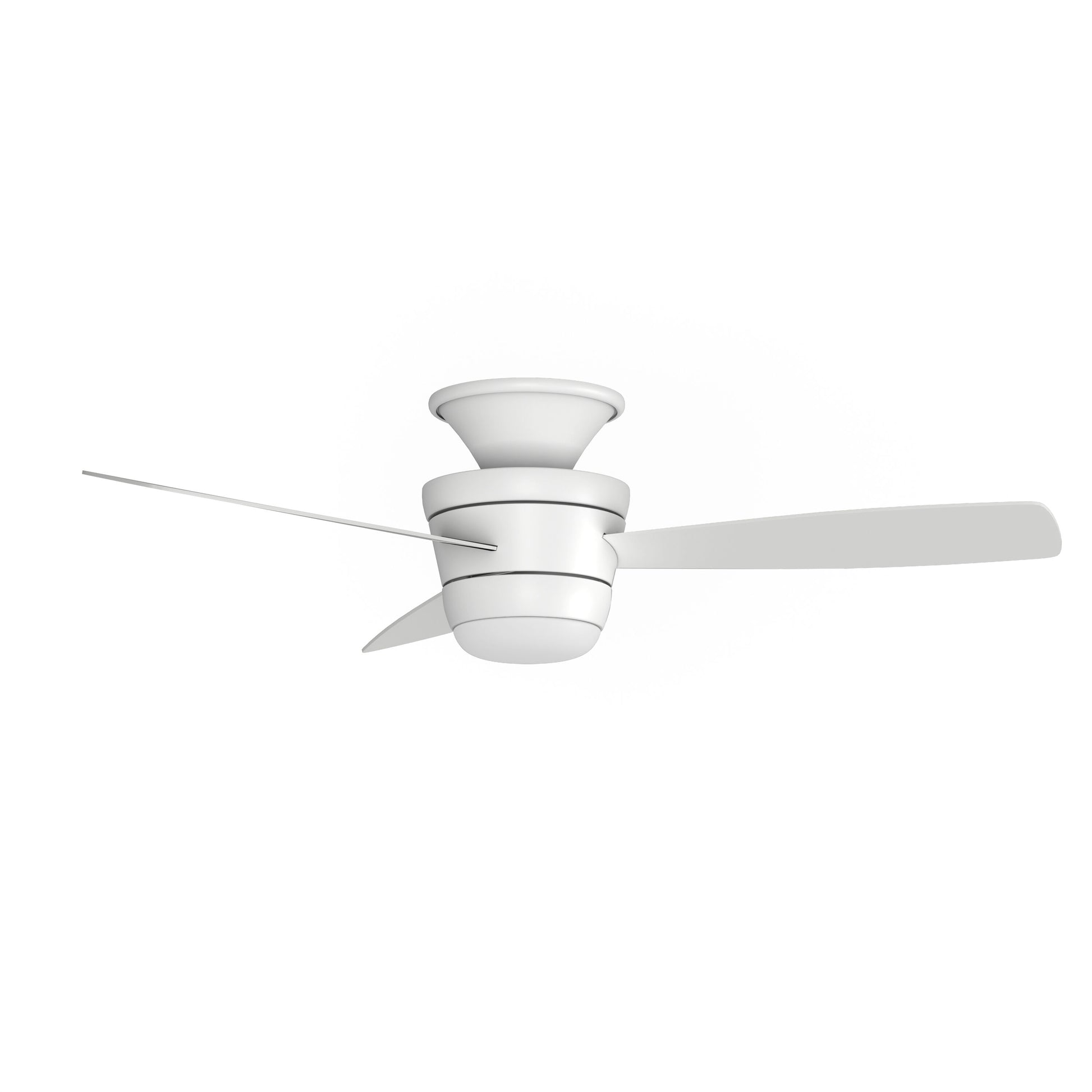 Harbor Breeze Mazon 44-in White LED Flush Mount Ceiling Fan With Light and Remote Control Included