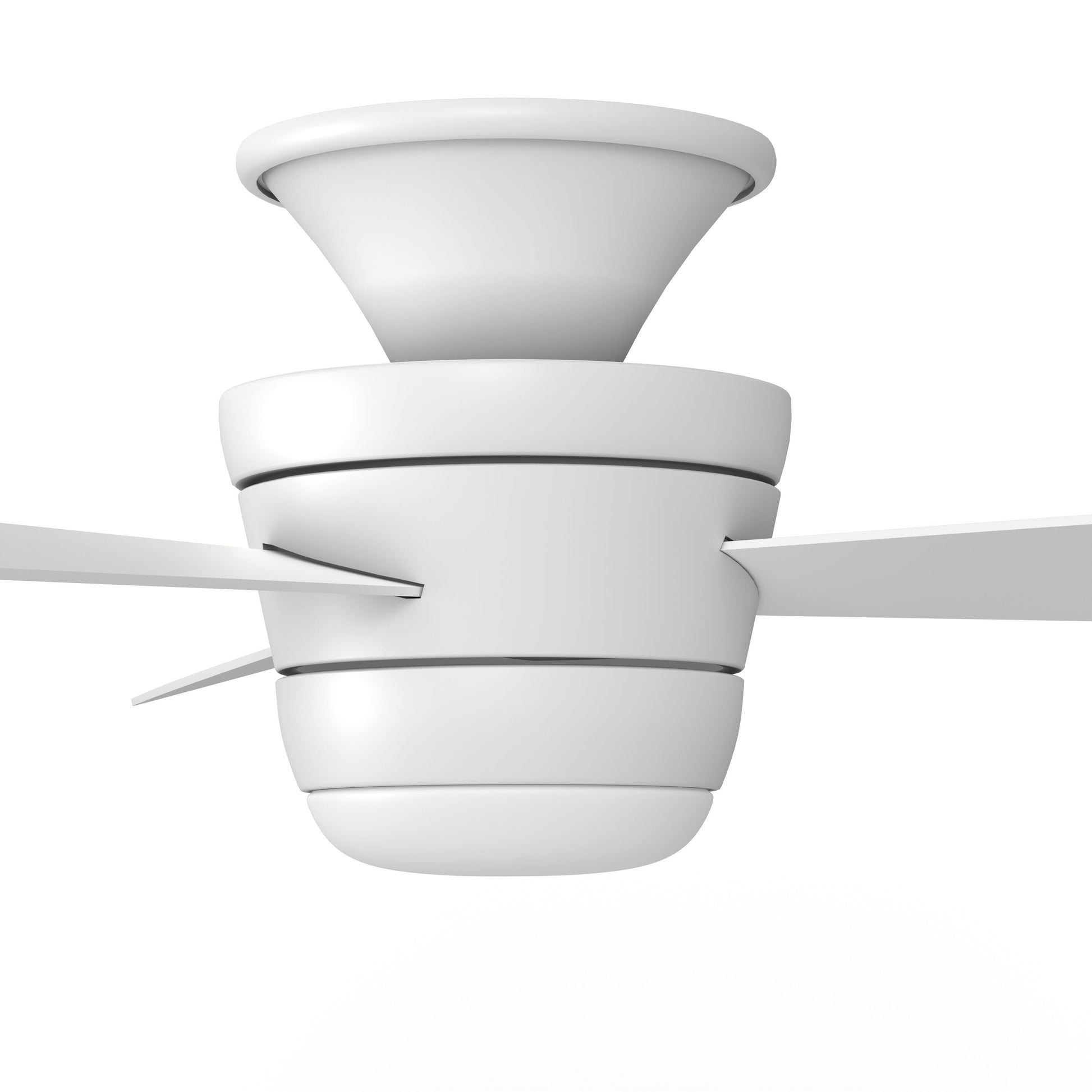Harbor Breeze Mazon 44-in White LED Flush Mount Ceiling Fan With Light and Remote Control Included