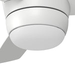 Harbor Breeze Mazon 44-in White LED Flush Mount Ceiling Fan With Light and Remote Control Included