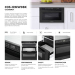 Cosmo 23.62-in 1.2-cu ft 1000 -Watt Microwave Drawer ( Black )