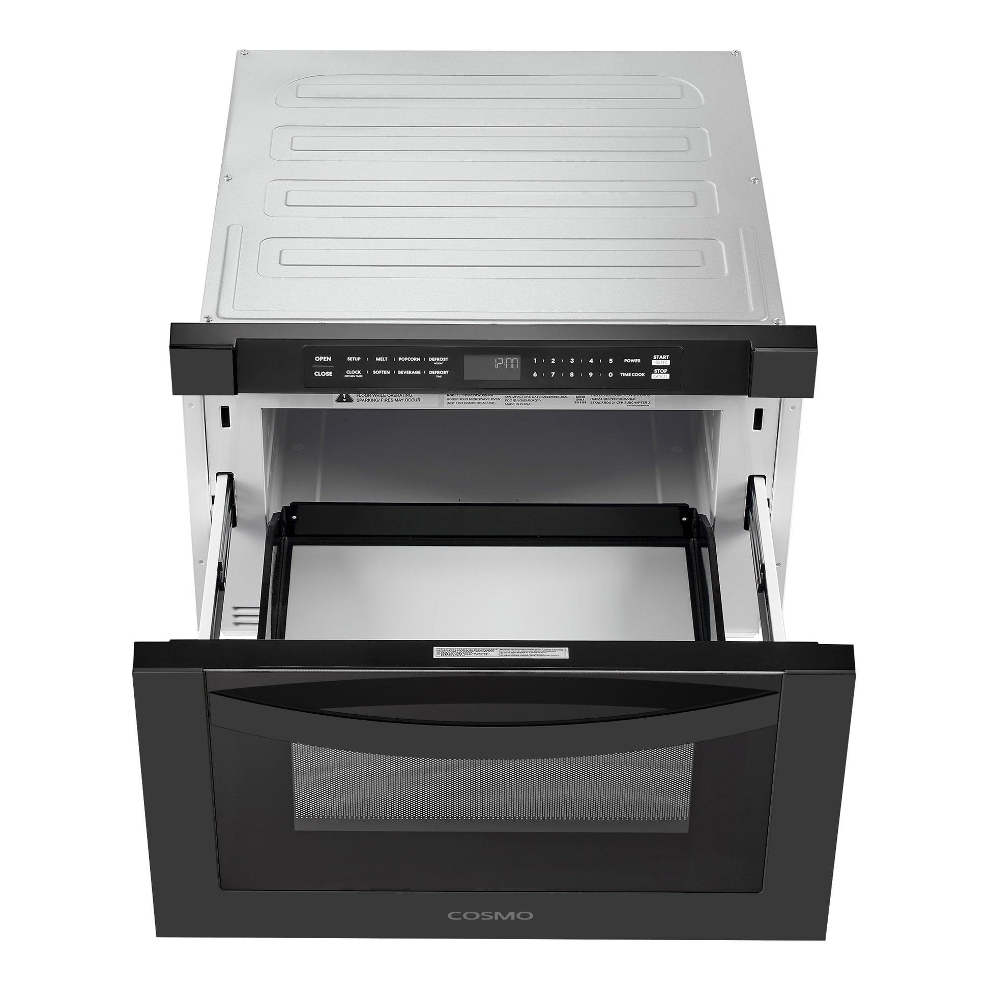 Cosmo 23.62-in 1.2-cu ft 1000 -Watt Microwave Drawer ( Black )