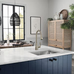 Moen Georgene Spot Resist Stainless Single Handle Deck-mount Pull-down Kitchen Faucet with Sprayer (Includes Deck Plate)