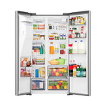 Hisense 29.1-cu ft Standard-Depth 36-in Side-by-Side Refrigerator with Ice Maker + Water and Ice Dispenser (Stainless Steel), HRS290P5FSE *JR2512, Retail: $1,699.00, FINAL PRICE: $699.99 + TAX