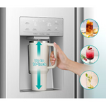 Hisense 29.1-cu ft Standard-Depth 36-in Side-by-Side Refrigerator with Ice Maker + Water and Ice Dispenser (Stainless Steel), HRS290P5FSE *JR2512, Retail: $1,699.00, FINAL PRICE: $699.99 + TAX