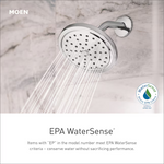 Moen Caldwell Spot Resist Brushed Nickel 1-handle 4-in Round Shower Faucet with Valve (Single