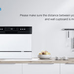 Midea 22-in Portable Countertop dishwasher ( White ) 6 Place Settings with Condensation Dry 52-Decibel Standard Sound Level