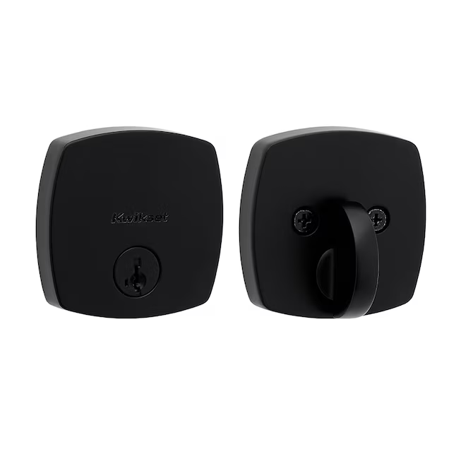 Kwikset Midtown Matte Black Single Cylinder Deadbolt ft. SmartKey Security, 92580-035 *JR2601, Retail: $45.02, FINAL PRICE: $19.99 + TAX