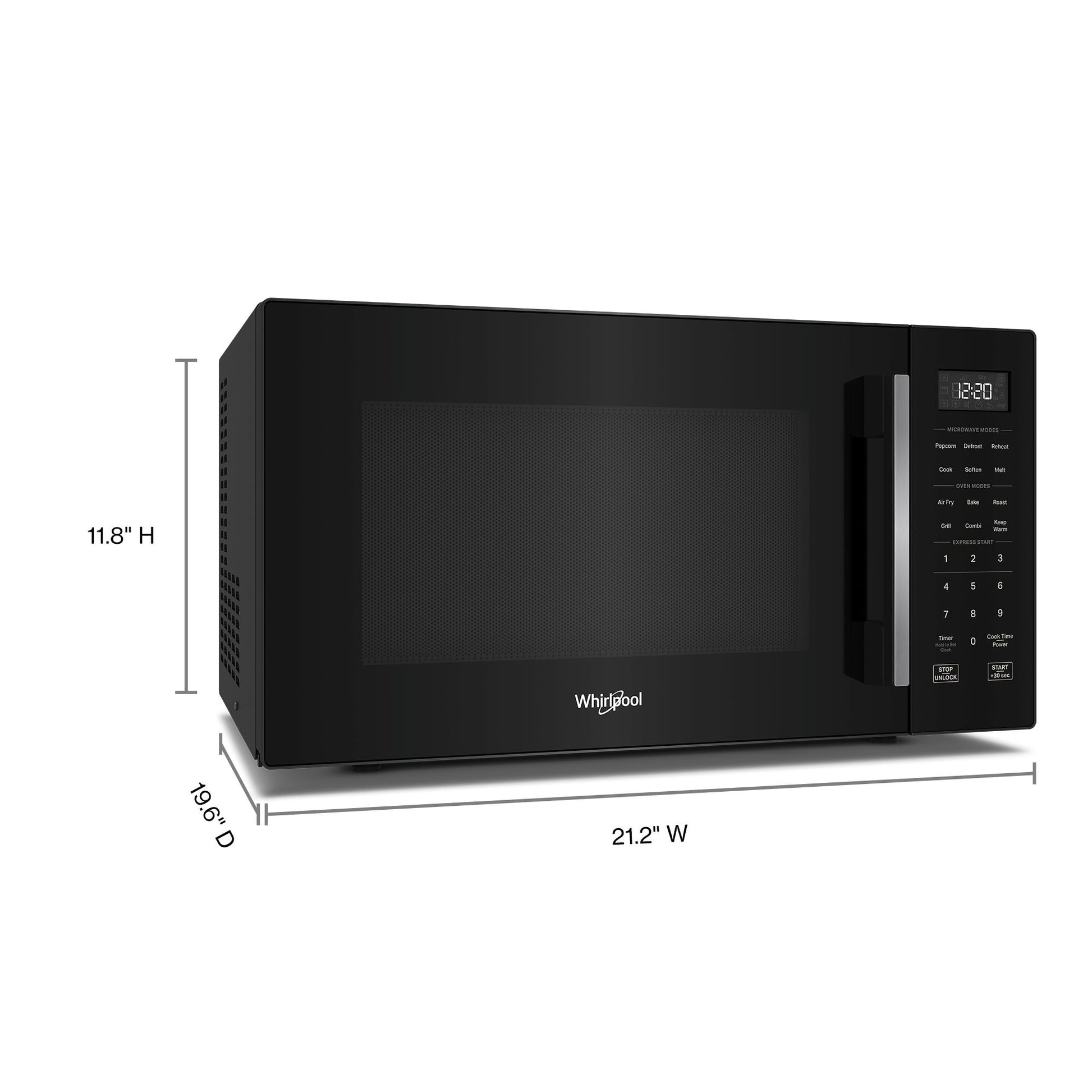 Whirlpool 1-cu ft 900 -Watt Air Fry Countertop Convection Microwave ( Black )