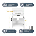 Style Selections Dolton 24-in True White Undermount Single Sink Bathroom Vanity with White Engineered Stone Top (Fully Assembled)