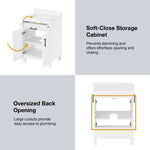 Style Selections Dolton 24-in True White Undermount Single Sink Bathroom Vanity with White Engineered Stone Top (Fully Assembled)