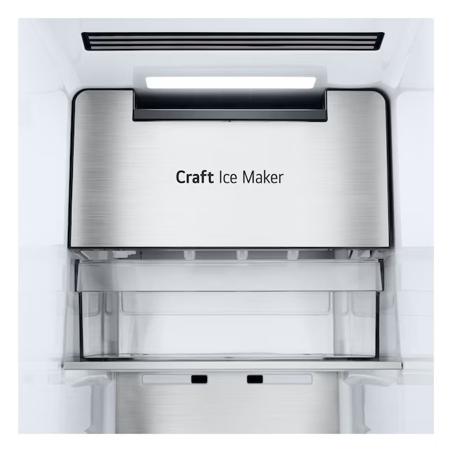 LG Craft Ice 26.6-cu ft Side-by-Side Refrigerator Smart Compatible with Dual Ice Maker Water and Ice Dispenser (Printproof Stainless Steel), LL27T3530S/00 *JR2509, Retail: $2,032.00, FINAL PRICE: $1,039.99 + TAX
