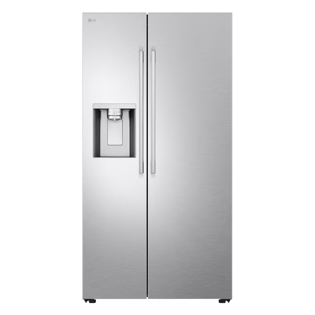 LG Craft Ice 26.6-cu ft Side-by-Side Refrigerator Smart Compatible with Dual Ice Maker Water and Ice Dispenser (Printproof Stainless Steel), LL27T3530S/00 *JR2509, Retail: $2,032.00, FINAL PRICE: $1,039.99 + TAX