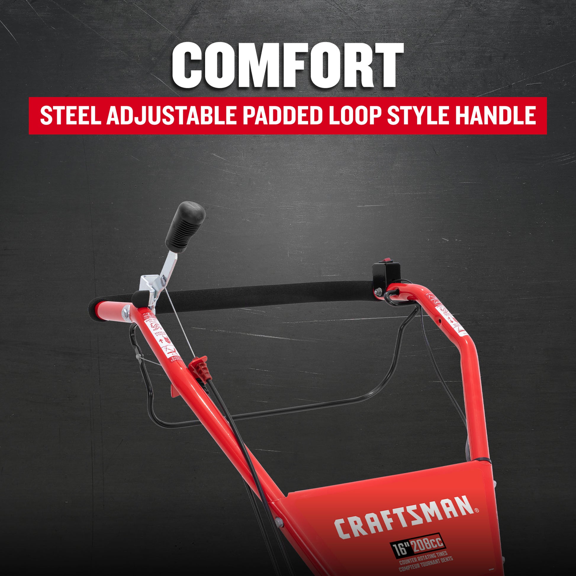 CRAFTSMAN 208-cc 16-in Rear -Tine Counter-rotating Tiller