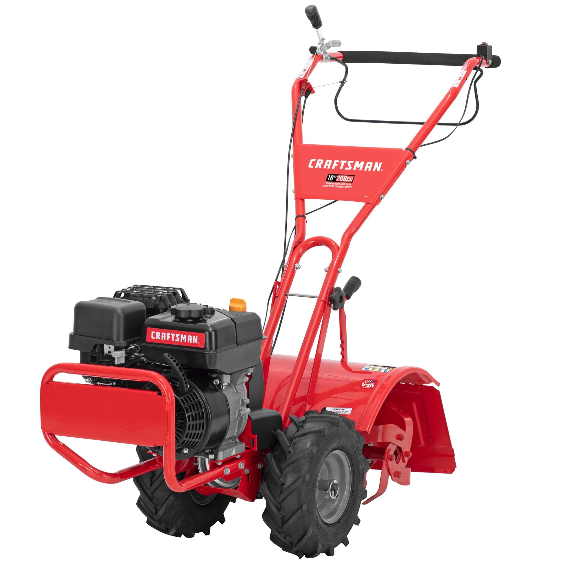 CRAFTSMAN 208-cc 16-in Rear -Tine Counter-rotating Tiller