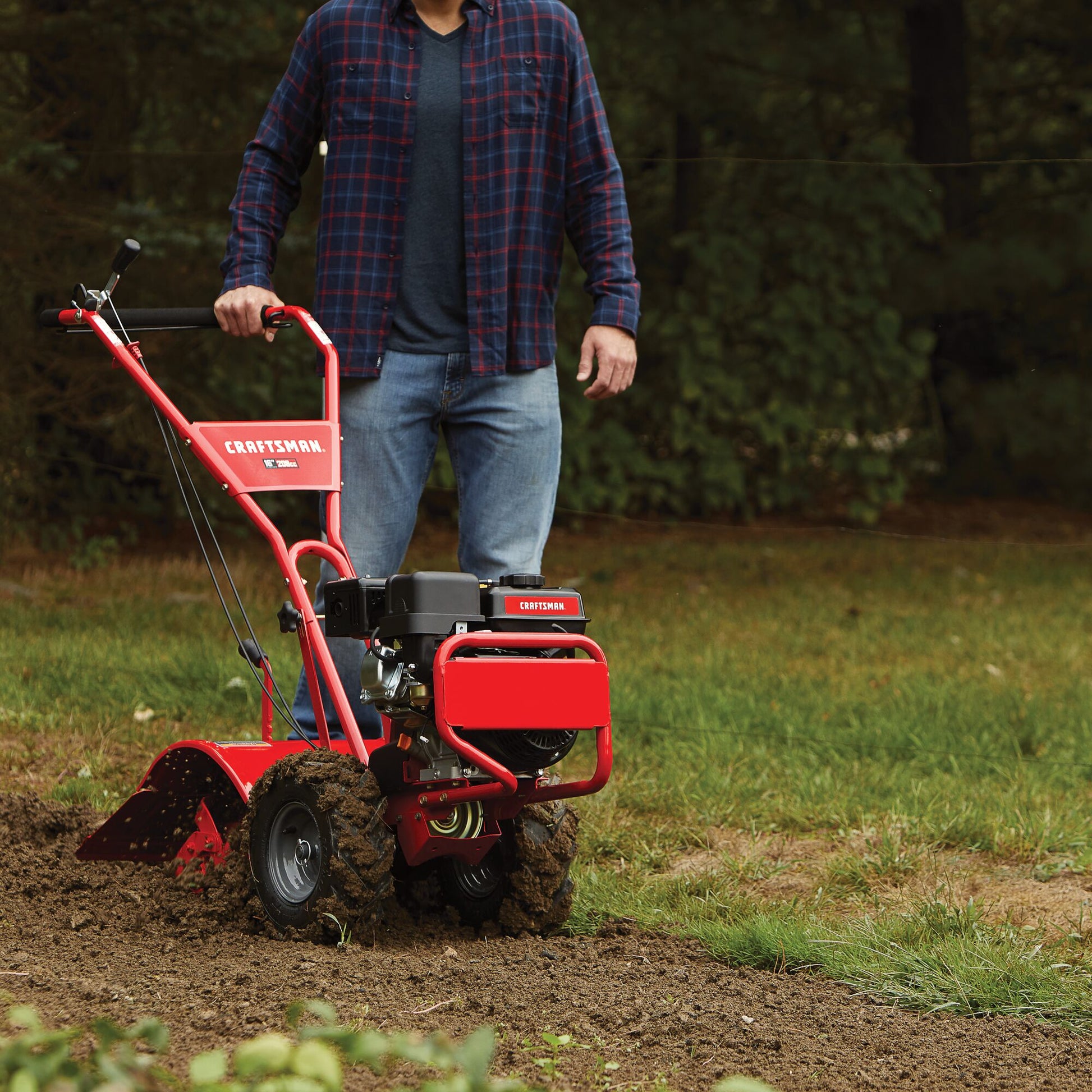 CRAFTSMAN 208-cc 16-in Rear -Tine Counter-rotating Tiller