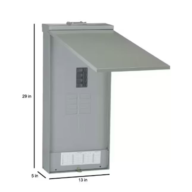 GE PowerMark Gold 200 -Amp 8 -Spaces 16 -Circuit Outdoor Main Breaker Load Center, TM820RCUFLP, MSRP: $179.00, FINAL PRICE: $99.99 + TAX