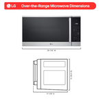 LG 1.8-cu ft 30-in Over-the-Range Microwave with Sensor Cooking (PrintProof Stainless Steel), MVEM1825X *JR2511, Retail: $499.00, FINAL PRICE: $219.99 + TAX