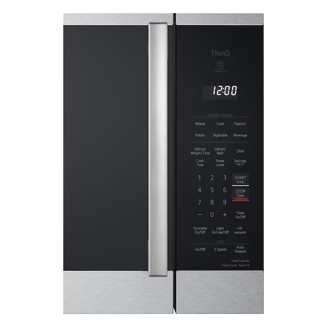 LG 1.8-cu ft 30-in Over-the-Range Microwave with Sensor Cooking (PrintProof Stainless Steel), MVEM1825X *JR2511, Retail: $499.00, FINAL PRICE: $219.99 + TAX