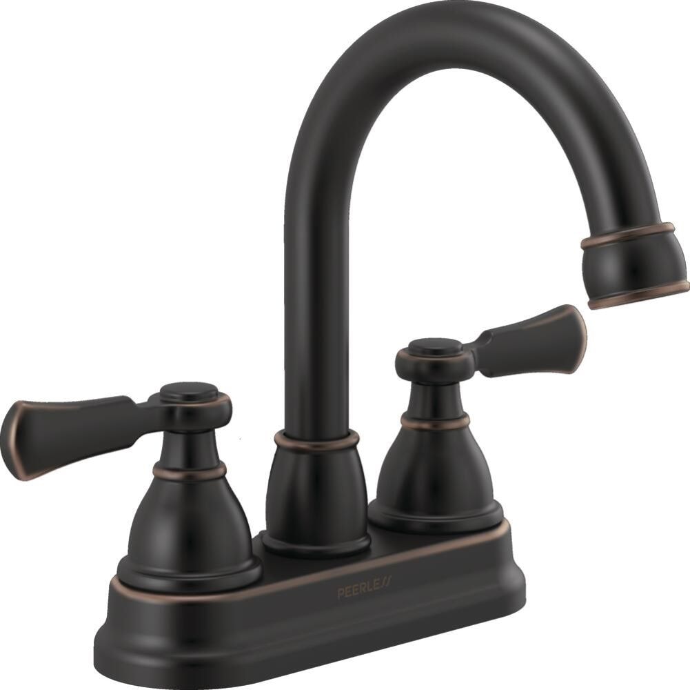Peerless Elmhurst Two-Handle Centerset Bath Faucet in Oil Rubbed Bronze, P2665LF-OB, MRSP: $261.55, FINAL PRICE: $ + TAX