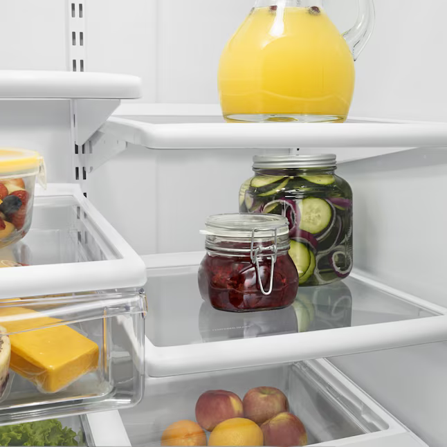 Whirlpool 22.07-cu ft Standard-Depth Bottom-Freezer Refrigerator with Ice Maker (White), WRB322DMBW/05 *JR2509, Retail: $1,999.00, FINAL PRICE: $999.99 + TAX