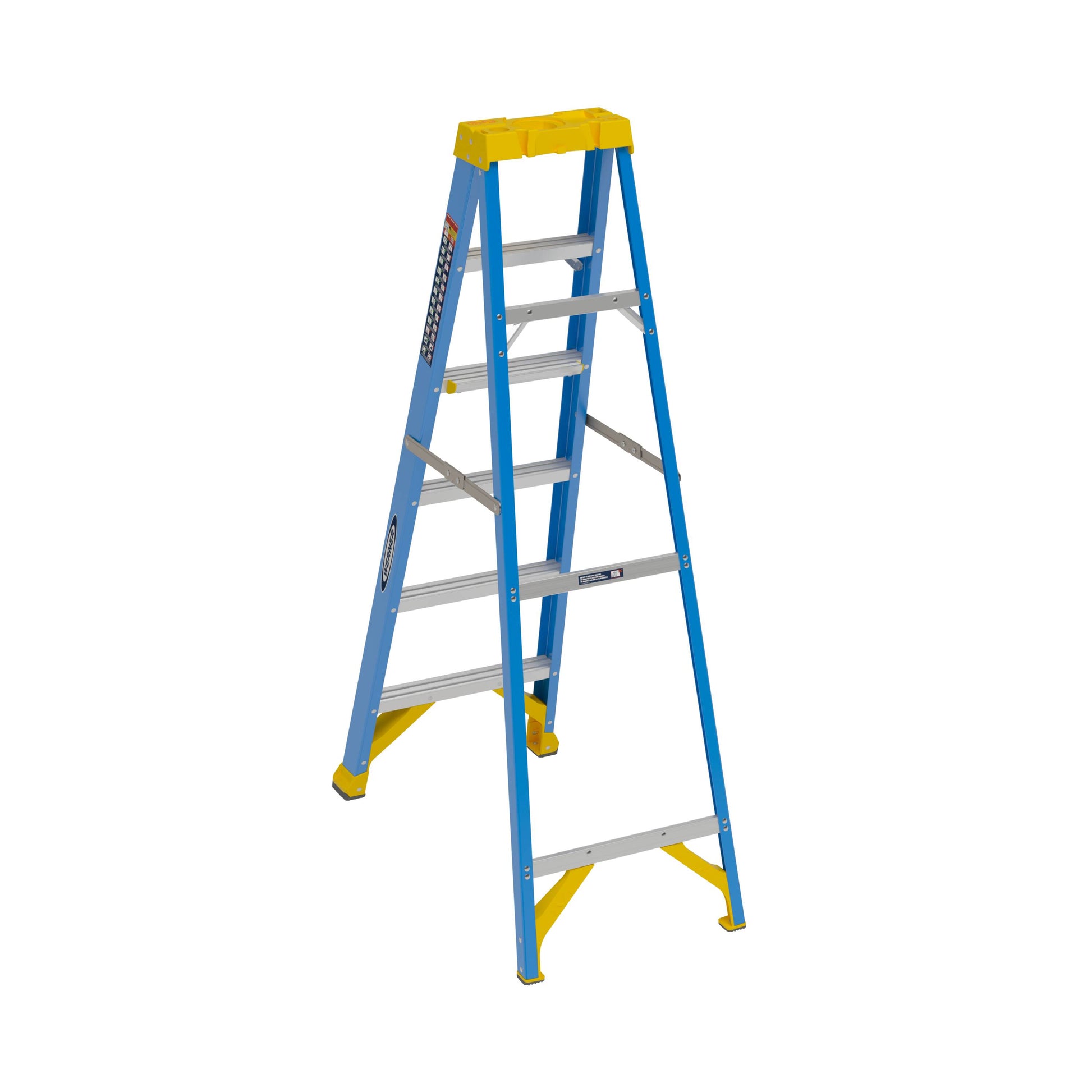 Werner FS100CZ 6-ft ( 10-ft Reach Height ) Fiberglass Type 1 - 250 lbs. Load Capacity Step ladder, FS106CZ