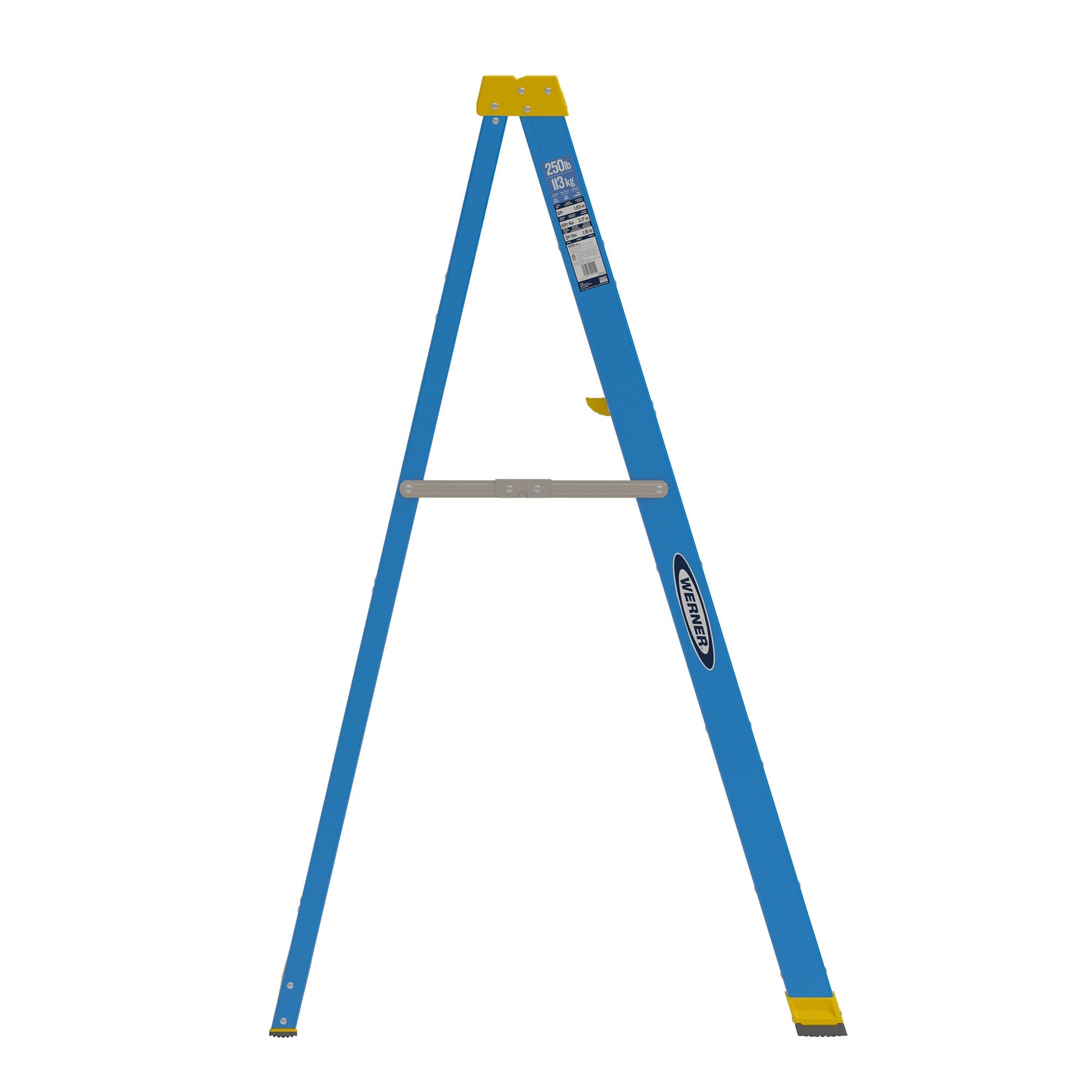 Werner FS100CZ 6-ft ( 10-ft Reach Height ) Fiberglass Type 1 - 250 lbs. Load Capacity Step ladder, FS106CZ