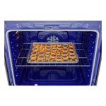 LG 30-in Glass Top 5 burners 6.3-cu ft Air Fry Convection Oven Freestanding Electric Range with WipeClean Coating ( Stainless Steel )