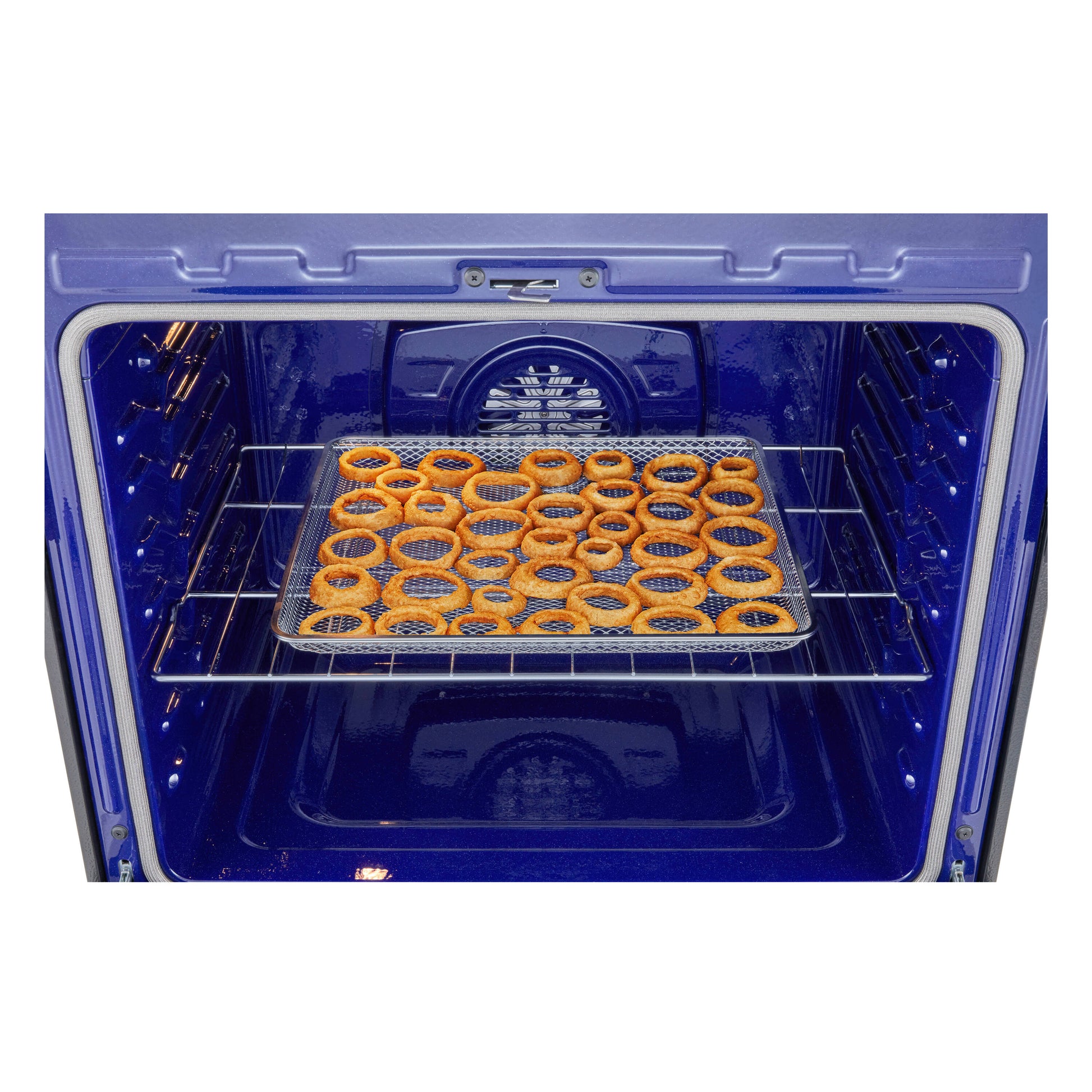 LG 30-in Glass Top 5 burners 6.3-cu ft Air Fry Convection Oven Freestanding Electric Range with WipeClean Coating ( Stainless Steel )