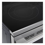 LG 30-in Glass Top 5 burners 6.3-cu ft Air Fry Convection Oven Freestanding Electric Range with WipeClean Coating ( Stainless Steel )