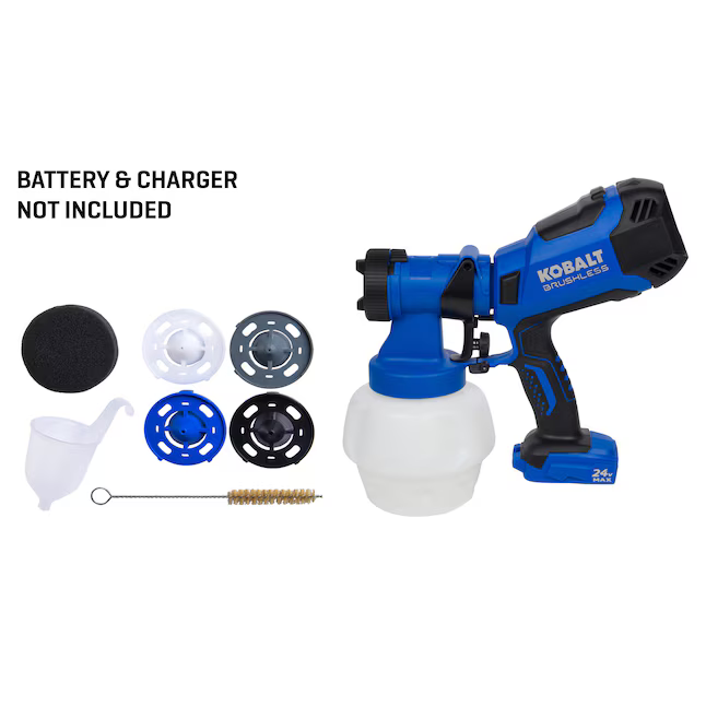 Kobalt Cordless Battery Handheld HVLP Paint Sprayer (Compatible with Stains), KPSP 124B-03 #5396106 *HD2507, Retail: $149.98, FINAL PRICE: $79.99 + TAX