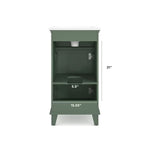 Alpine Reserve Lambert 18-in Basil Green Undermount Single Sink Bathroom Vanity with White Engineered Stone Top (Fully Assembled), LOWE18VPN, MSRP: $449.00, FINAL PRICE: $319.99