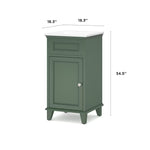 Alpine Reserve Lambert 18-in Basil Green Undermount Single Sink Bathroom Vanity with White Engineered Stone Top (Fully Assembled), LOWE18VPN, MSRP: $449.00, FINAL PRICE: $319.99