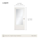 LARSON 40 Midview 36-in x 81-in Almond Wood core Reversible Hinge Storm Door with Retractable Screen