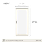 LARSON Platinum Fullview 36-in x 81-in White Linen Aluminum Left-hand Outswing/Right Hinge Storm Door with Interchangeable Screen ( No handle )