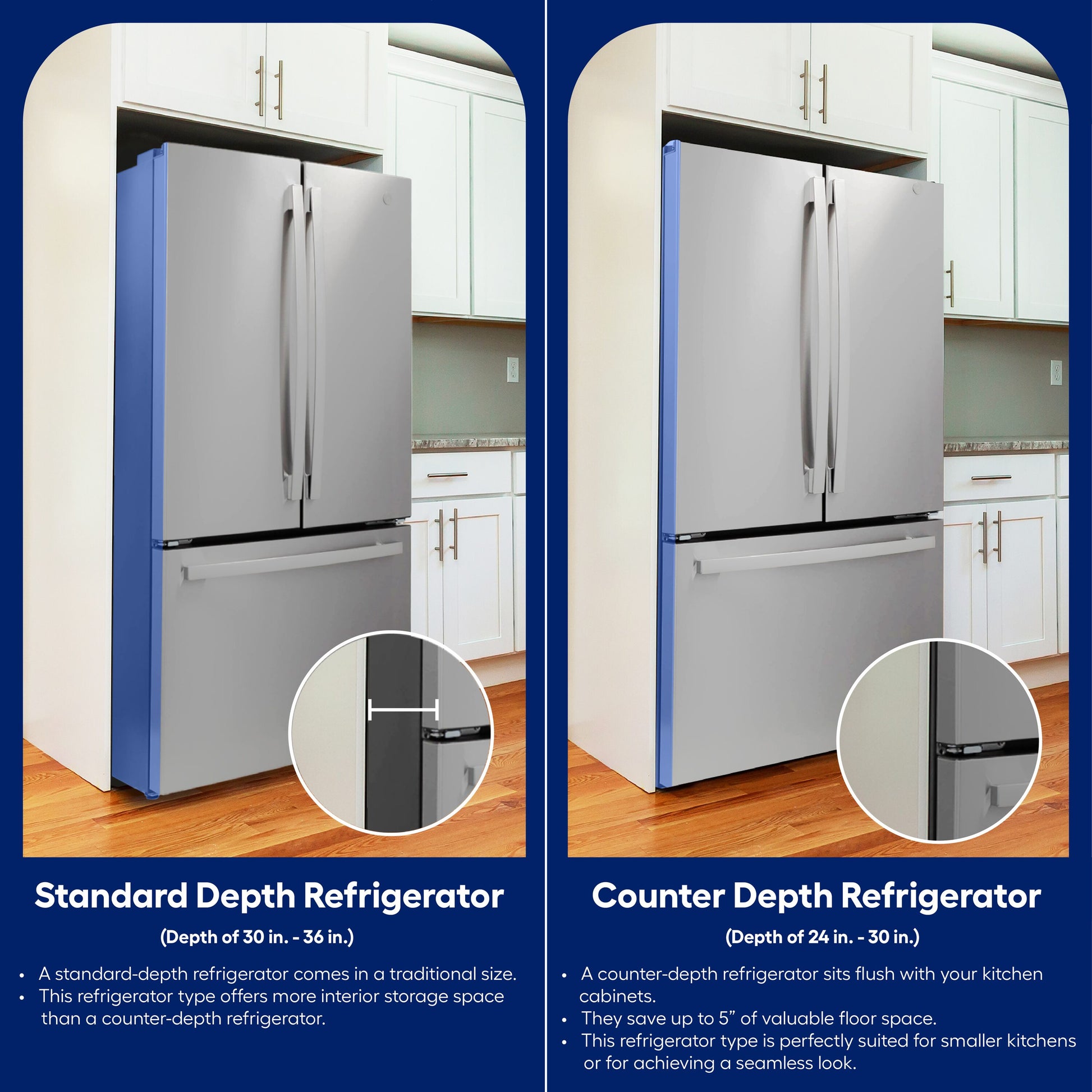 Samsung Bespoke AI Bespoke AI Family Hub 21.5-cu ft Counter-Depth 36-in Wide Side-by-Side Refrigerator Smart Compatible with Ice Maker ,Water and Ice Dispenser