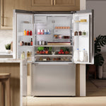 Bosch Counter-Depth 300 Series 21.6-cu ft 3 -Door 36-in Wide Built-In with Ice Maker (Stainless Steel)