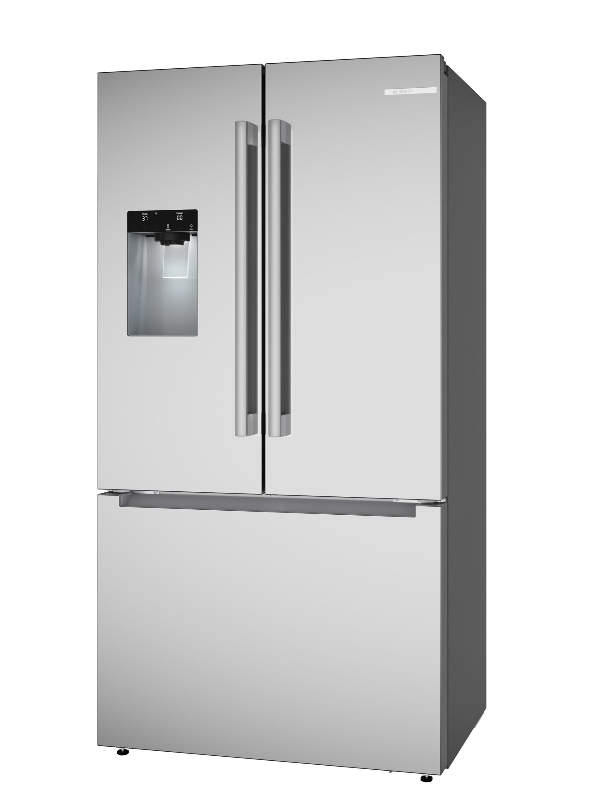 Bosch Counter-Depth 300 Series 21.6-cu ft 3 -Door 36-in Wide Built-In with Ice Maker (Stainless Steel)