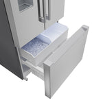 Bosch Counter-Depth 300 Series 21.6-cu ft 3 -Door 36-in Wide Built-In with Ice Maker (Stainless Steel)