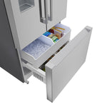 Bosch Counter-Depth 300 Series 21.6-cu ft 3 -Door 36-in Wide Built-In with Ice Maker (Stainless Steel)